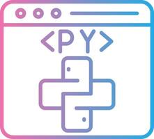 Python Outlined Concept Piece vector