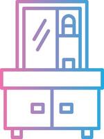 Vanity Table Interface Line Graphic vector
