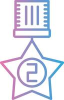 2nd Prize Shadowed Flat Design vector