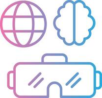 Virtual Reality Digital Tech Element vector