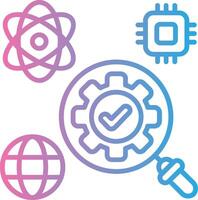 AI Setting High Contrast Badge vector