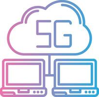 Cloud Server Custom Line Element vector