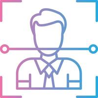 Facial Recognition Muted Tone Element vector