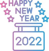 Happy New Year Muted Color Design vector