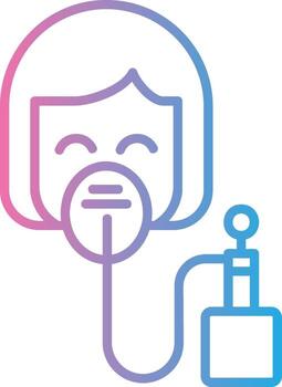 Oxygen Mask Handcrafted UI Symbol vector