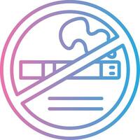 No Smoking Simplified Line Mark vector