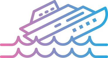 Sinking Outlined Concept Piece vector