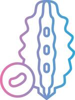 Bitter Gourd Futuristic App Badge vector