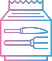 Food Pack Monochrome Line Graphic vector