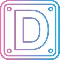 Letter D Creative Sketch Element vector