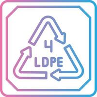 Low Density Polyethylene Futuristic UI Mark vector