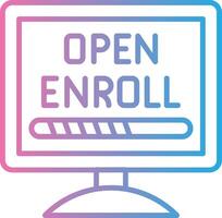 Open Enrollment Custom Line Element vector