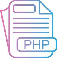 PHP Bold Outline Badge vector