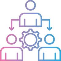 Organization Structure Bold Outline Badge vector