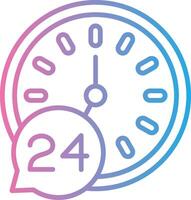 24 Hour Clock Cool Tone Form vector