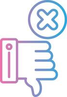 Dislike Iconic Line Form vector