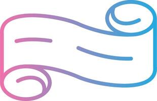 Folded Ribbon Coded UI Symbol vector
