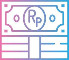 Indonesian Rupiah 3D Interface Shape vector