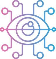 Iris Recognition Mobile App Illustration vector