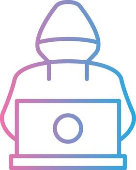 hacker interactivo símbolo vector