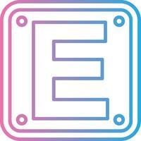 Letter E Color Enhanced Graphic vector