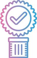 Medal Shadowed Flat Design vector