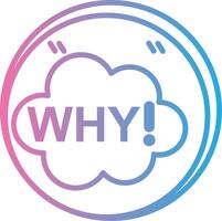 Why Bold Outline Badge vector