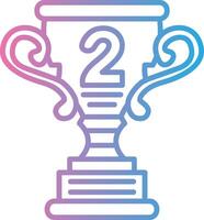2nd Prize Thin Graphic Shape vector