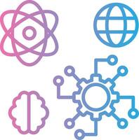Automated Futuristic App Badge vector