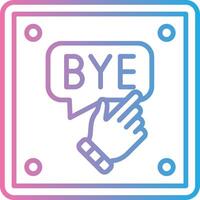 Bye Geometric Style Badge vector