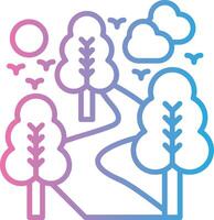 Forest Iconic Line Form vector