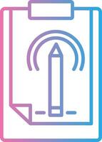 Pencil Gradient Style Element vector