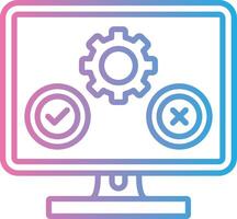 Software Testing Iconic Line Form vector