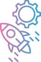 Start Up Monochrome Line Graphic vector