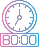 Timer Iconic Line Form vector