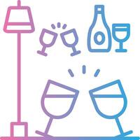Wine glasses Color Enhanced Graphic vector