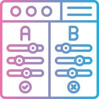 Ab Testing Color Block Badge vector
