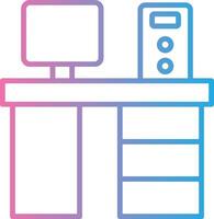 Computer Desk High Contrast Badge vector