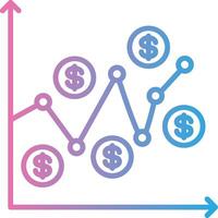 Dollar Cost Average Thin Line Element vector
