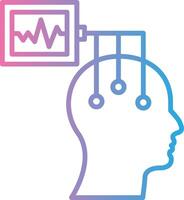 Electroencephalogram 3D Interface Shape vector