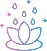 Lotus Flower Simplified Line Mark vector