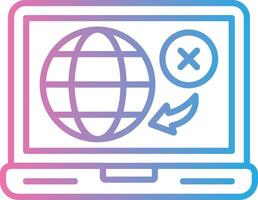 No Internet Color Stroke Symbol vector