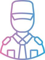 Security Man Iconic Line Form vector