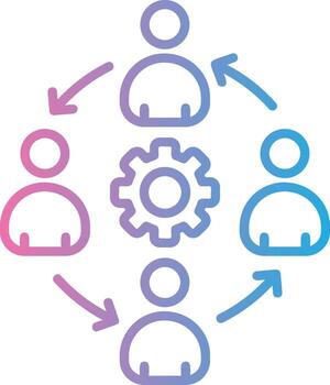 Teamwork 3D Interface Shape vector