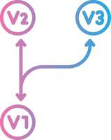 Version Control Digital Outline Piece vector