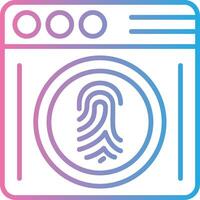 Biometrics Gradient Themed Symbol vector