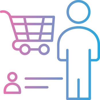 consumidor comportamiento web establecido diseño elemento vector