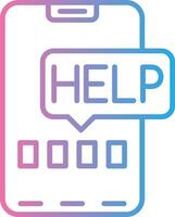 Help Color Stroke Symbol vector