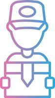 Delivery Man Tech Styled Form vector