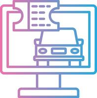 Electronic Ticket Gradient Style Element vector